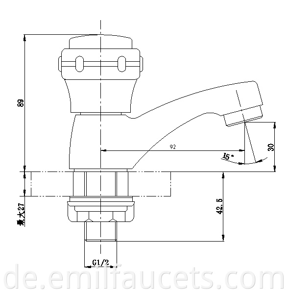 Modern time delay faucet